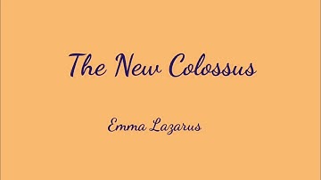 The New Colossus - Emma Lazarus | reading