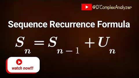 Recurrence Formula for Sequence #sequence #sequenceandseries #recurrencerelation | MTH101