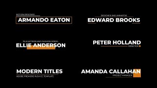 Titles Premiere Rush Templates