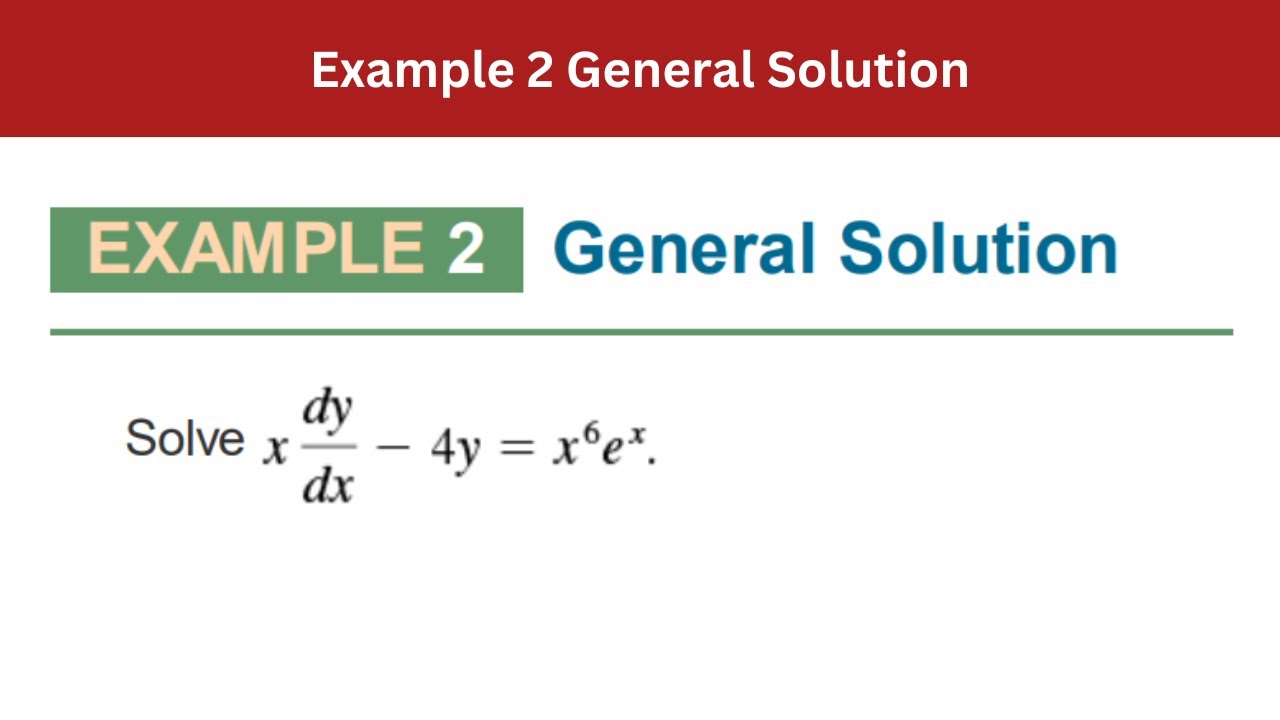 2.3 Example 2 | General Solution | AEM 7th Edition - YouTube