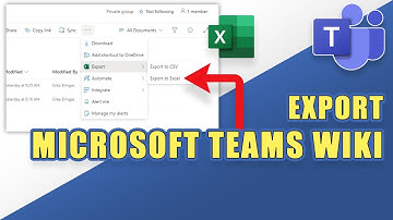 MS Teams - How to EXPORT Wiki Content