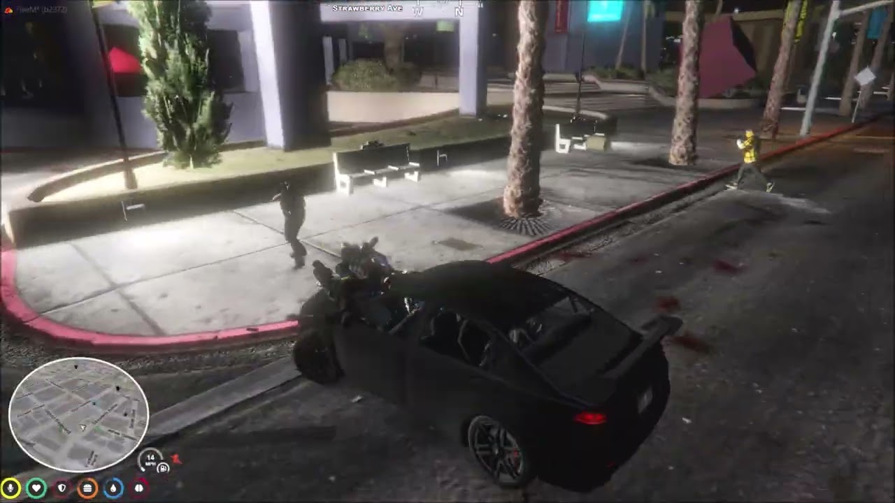 Funny purge moment with a bulletproof car