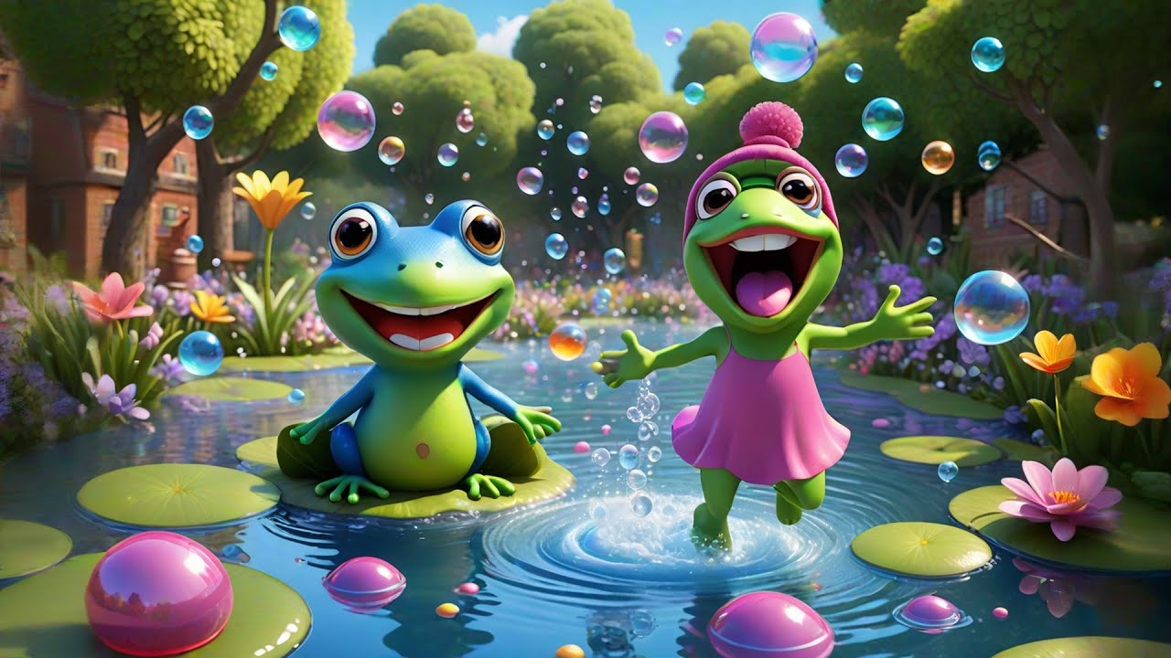 Happy Frogs Splash and Sing 🐸💦 | Soapy Bath Time Song for Kids | Fun Nursery Rhyme