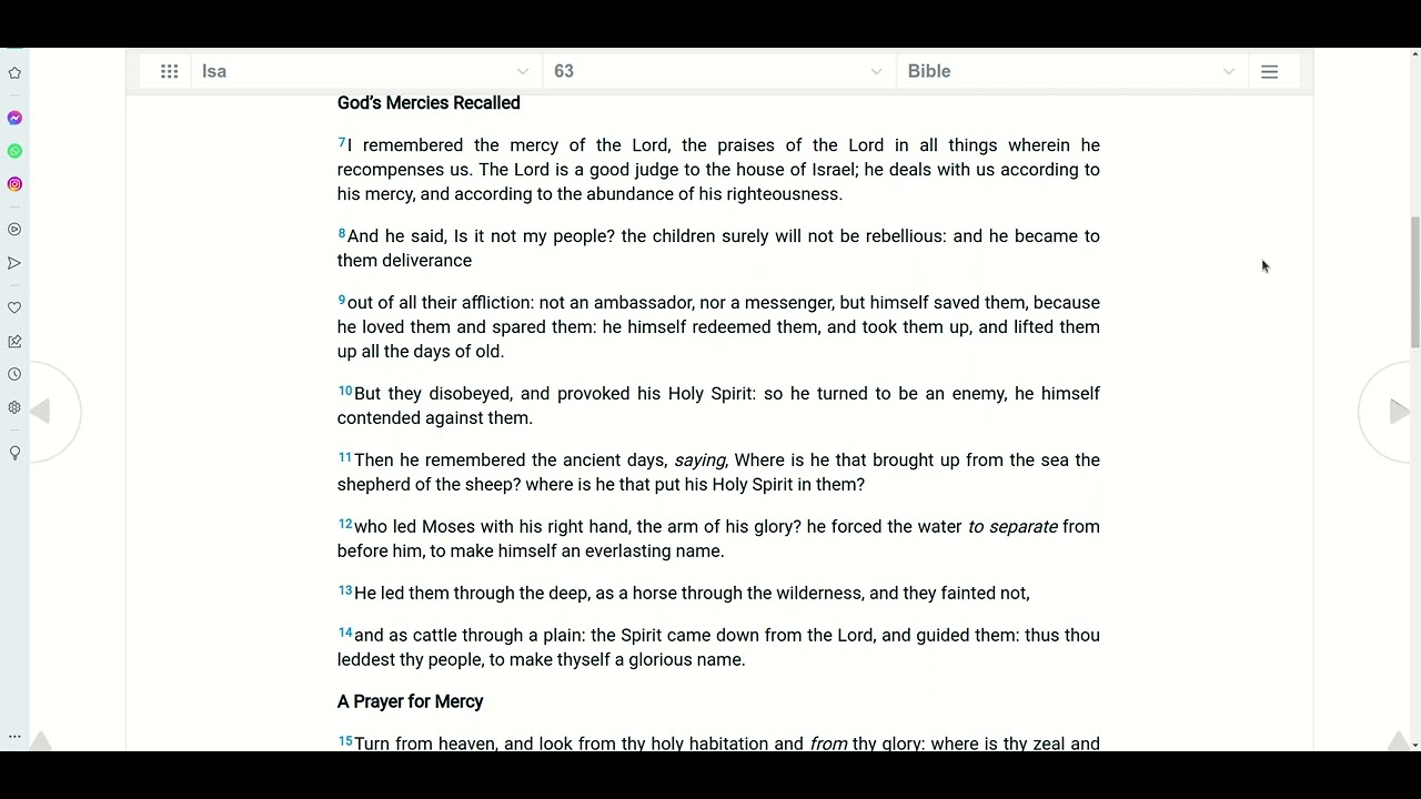 05 01 Scripture Isaiah 63:7 9 - YouTube