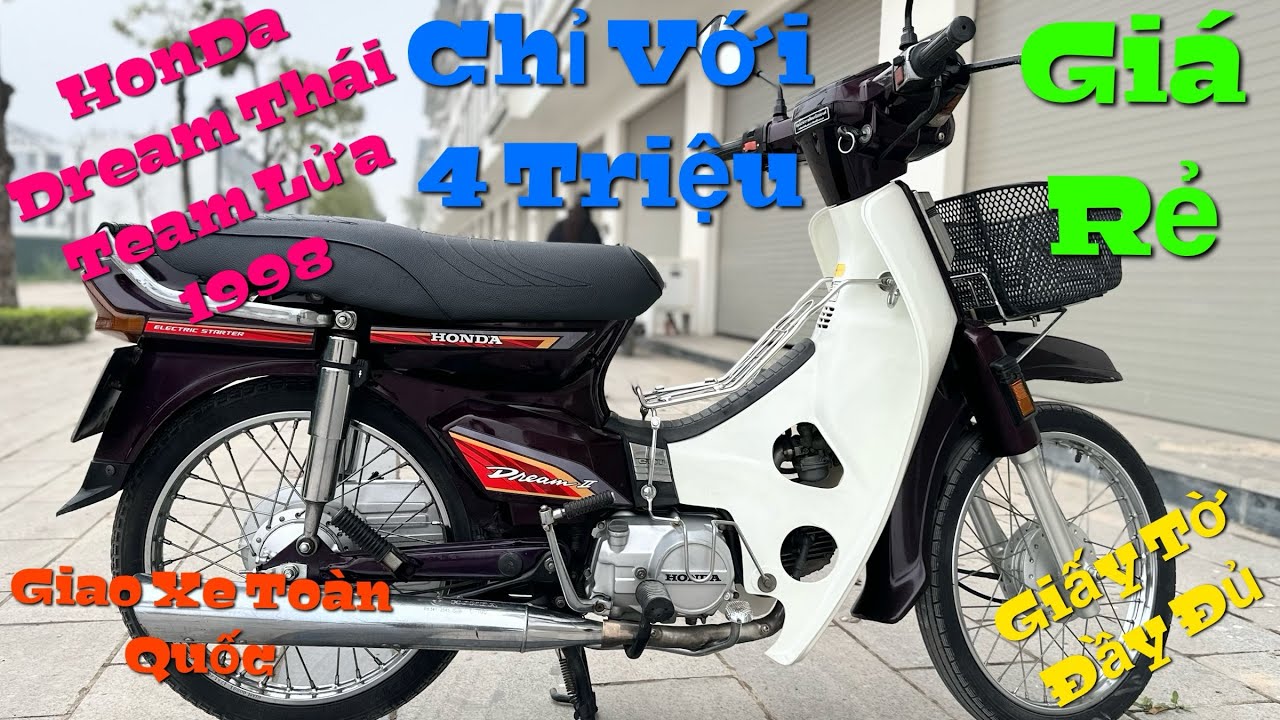 Xe máy cũ giá rẻ HonDa Dream Thái Team Lửa 1998 Siêu Đẹp.Chỉ Với 3 Triệu Miễn Phí Ship Toàn Quốc.