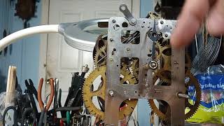 Repairing/cleaning up a 1916 WM L Gilbert mantle clock that had hand issues and strike issues