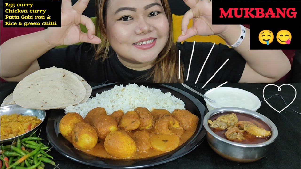 SPICY 🥵 EGG CURRY 🍛 CHICKEN CURRY 🍛 BASMATI RICE &ROTI MANISHA EATS ...