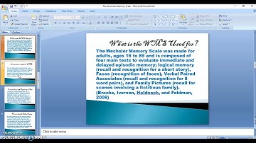 Wechsler Memory Scale