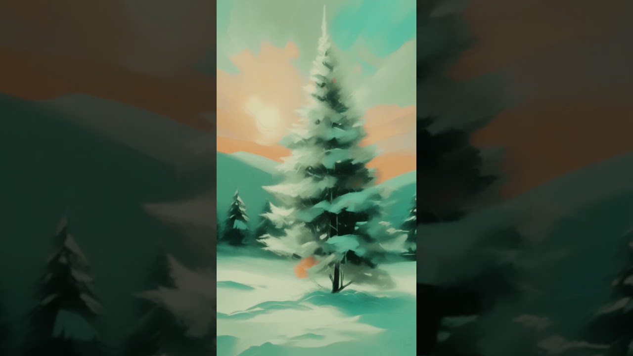 "Winter Magic: Abstract Christmas Tree"