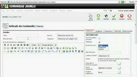 Curso de Joomla!: Secciones, categorías y artículos