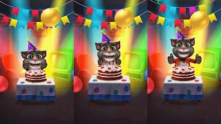 My Talking Tom Level 7 vs 17 vs 30 | Aloha vs Swag vs Lazy Sunday costume screenshot 4