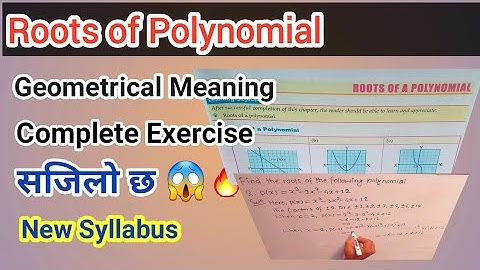 02 Roots of Polynomial : Definition, Methods & Example || Complete Exercise #polynomials #maths