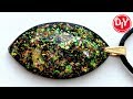 Кулон кристалл черный опал плюс силиконовая форма своими руками/Epoxy resin jewelry