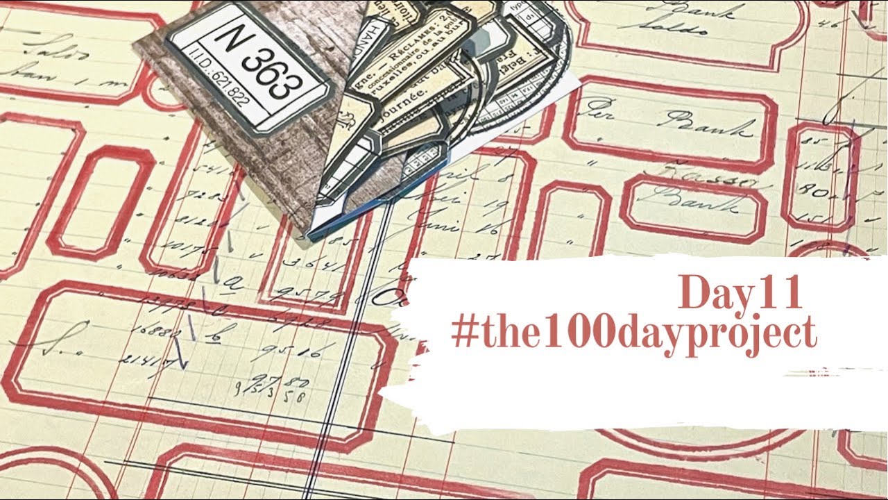 💯 Day 11 💯 Handmade labels from vintage papers . #the100dayproject