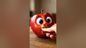 Adorable 3D Apple ASMR 🍎💫 | Pixar-Style Fruit Animation | Adoratoons Animation | Adoratoons