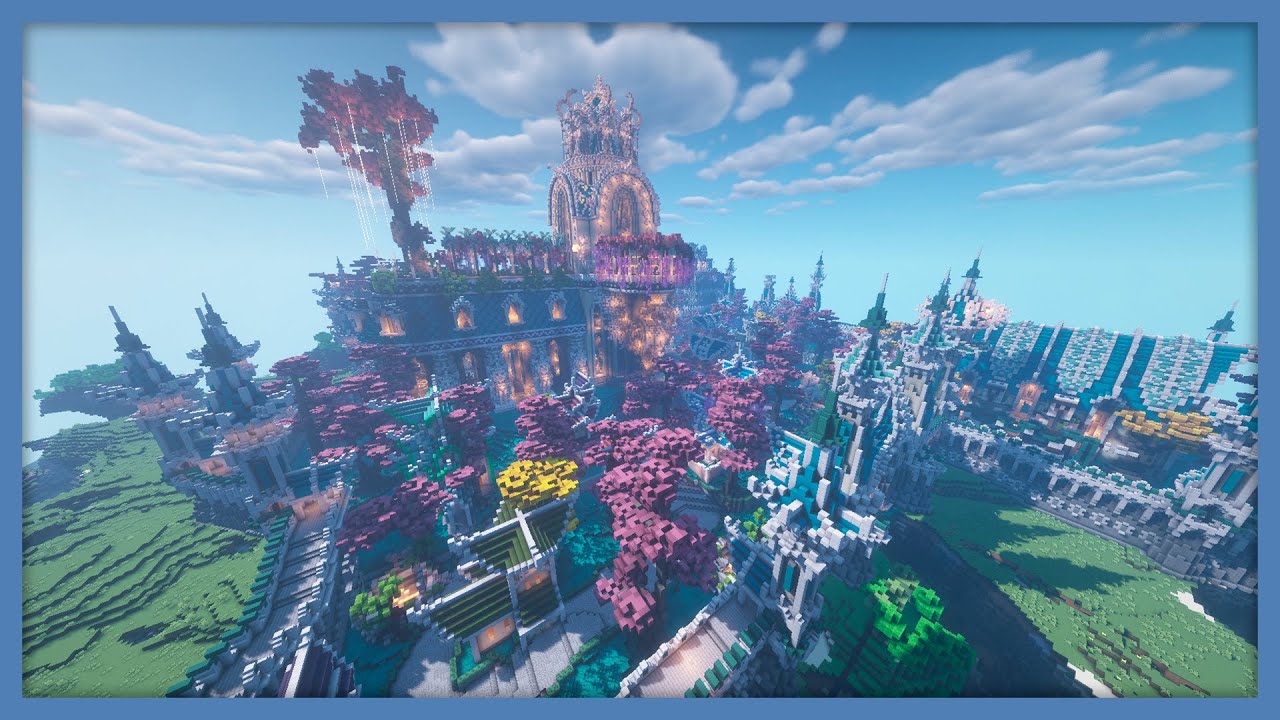 Minecraft Timelapse | Elven city - Spawnchunks [4K 60fps] - YouTube