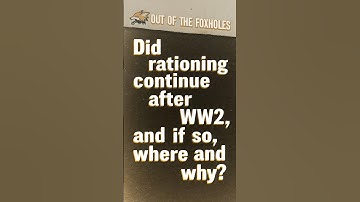 WW2 Was Over – But Rationing Didn’t Stop #OOTF #shorts