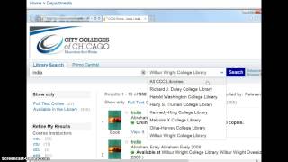 Searching for resources in the Library