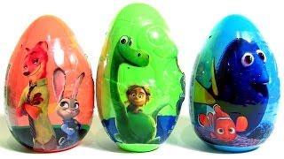 New Giant Eggs Zootopia Finding Dory Disney The Good Dinosaur + Blind Bags Kinder Pets Zootropolis