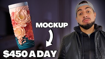 Amazing Skinny Sublimation Tumbler MockUp using Midjourney Ai  and Canva to list on Etsy in 5mins!