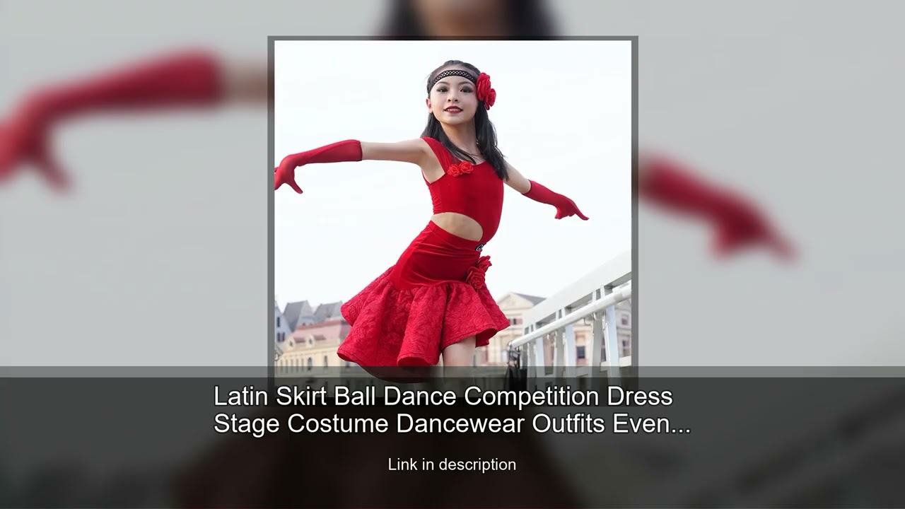 Latin Skirt Ball Dance Competition Dress Stage Costume Dancewear Outfits Evening Girls Line Par