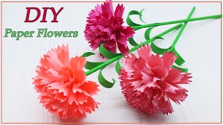 🌸 Paper Flowers Making 🌸 Paper Carnation Flowers