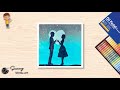 How to draw a lovely couple // Easy soft pastel drawing #sunnyvermaart