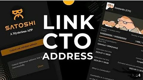 SATOSHI APP में CTO का विड्रोल एड्रेस लिंक करें #satoshi #app #widraw #link #address