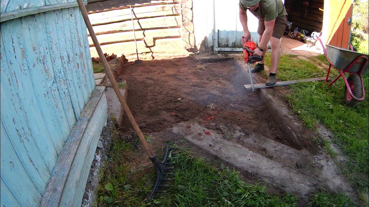 ТРОПИНКИ из БЕТОНА у себя в ДВОРЕ СВОИМИ РУКАМИ НАЧАЛО - YouTube