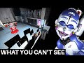 What fnaf the glitched attraction hides off camera in the sister location escape room funtimes