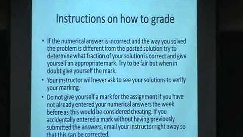 Using LEARN for Self-Marked Assignments -- Stefan Idziak, Physics