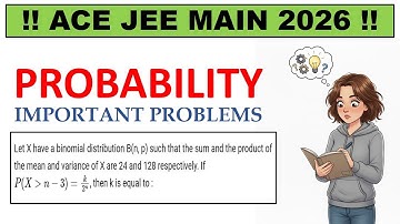 Let X have a binomial distribution B(n p) such that the sum | Probability JEE Mains 2022 PYQ