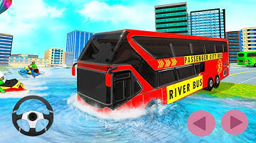 River Coach Bus Simulator Game | Impossible bus driving master android gameplay