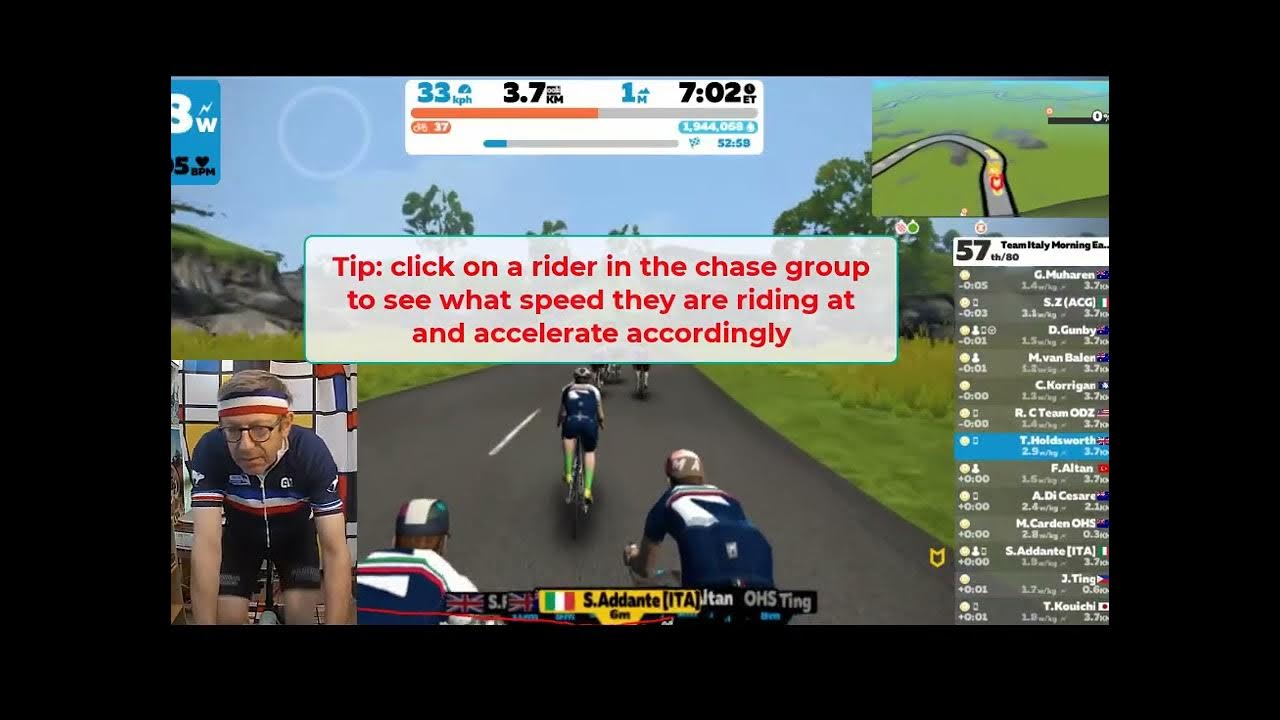 Zwift Recovery ride with Team Italy RGV. Call for ban on shopping while