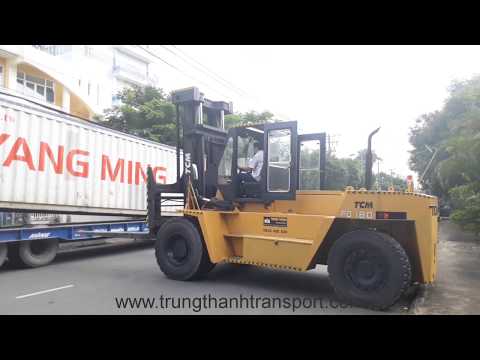 Video Cho thuê xe nâng, cho thuê xe cẩu, hạ container, xuống... - youtube