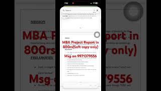 MBA Project report #amity #chandigarhuniversity #ignou #mba #project #jamia