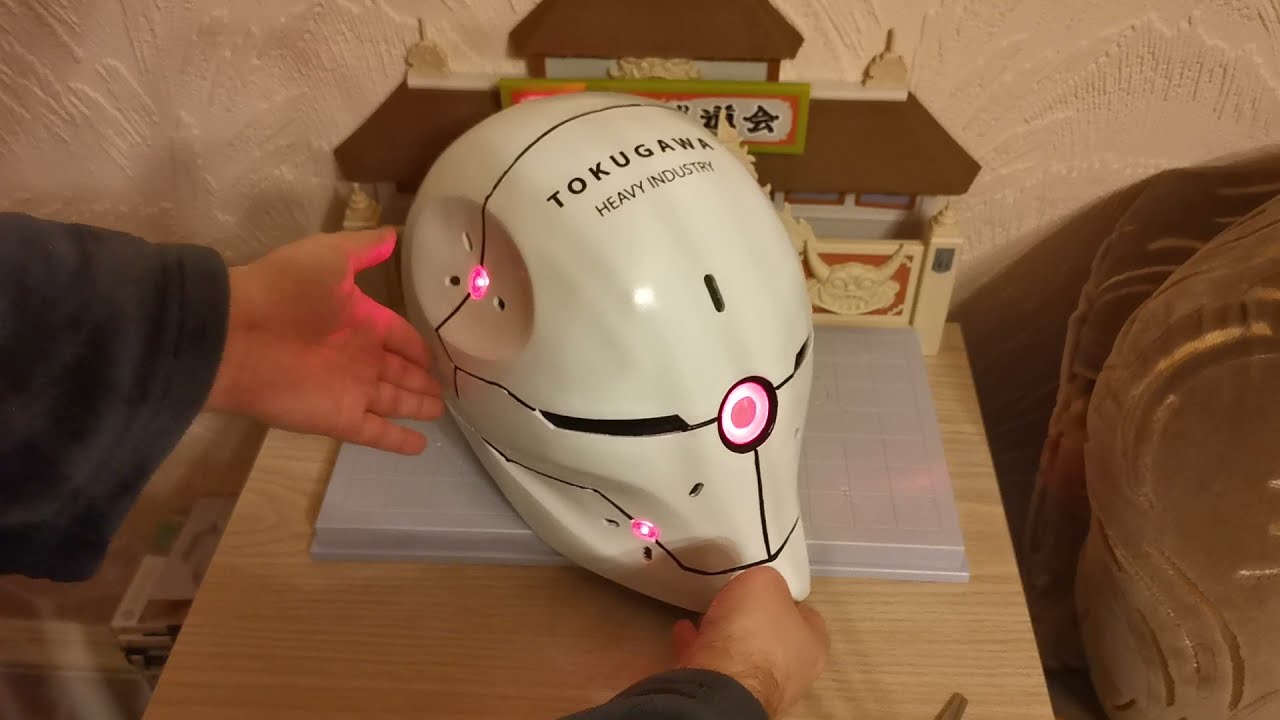 cyborg ninja motorcycle helmet Cyberpunk A Mechanical Engineer Spent 7