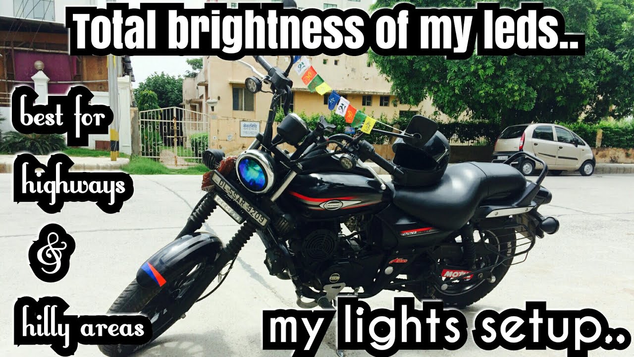 Best fog lamps for bikes Avenger stree220 touring led setup YouTube