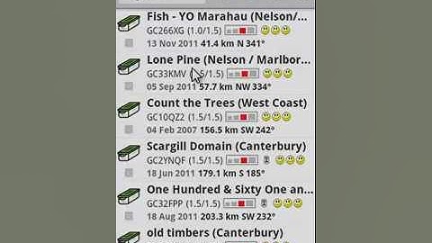 The Database Screen walk-through with CacheSense for Android