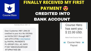 Course hero payment proof||My first payment ||