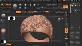 ZBrush timelapse ring | Detailed ring sculpt in z brush | Zbrush for jewellery design | z brush cad