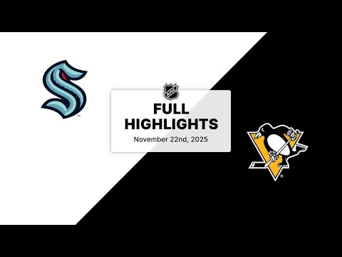 NHL Highlights | Kraken vs. Penguins | November 22, 2025