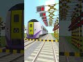 Railway Trains Railroad Crossing Minecraft 【踏切アニメ】#shorts