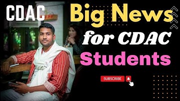 Big News For CDAC Students ❣️ |CodeTech| Vivek Singh | C CAT EXAM