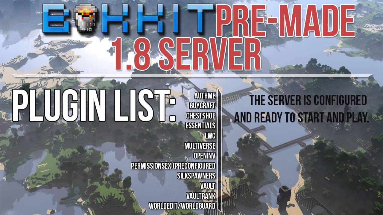Minecraft Server Premade Bukkit 1.8 - 1.8.9 - YouTube