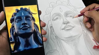 How to draw Lord Shiva, Mahashivratri Drawing, Outline Tutorial