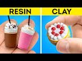 EPOXY RESIN vs POLYMER CLAY || Adorable Mini Crafts and DIY Jewelry