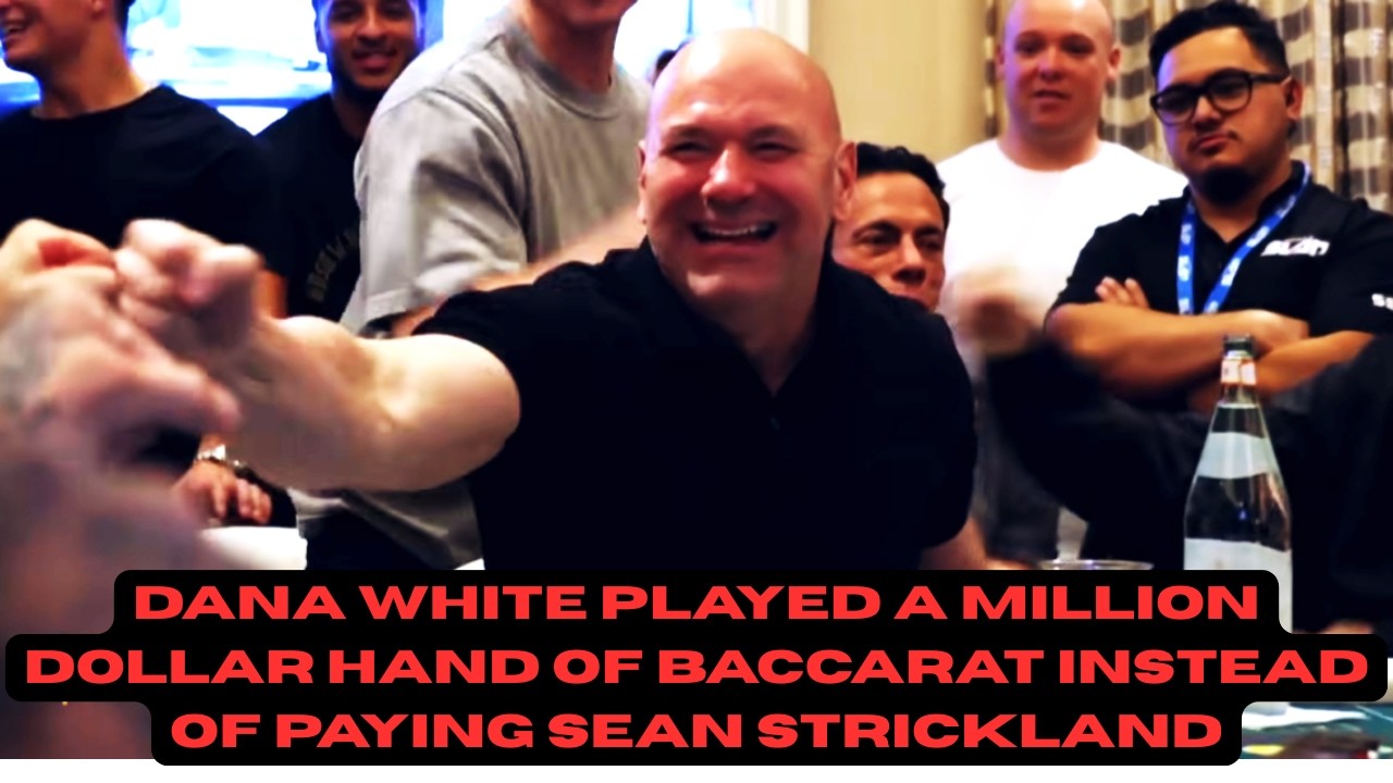DANA WHITE WINS HIS MILLION DOLLAR HAND OF BACCARAT BUT CAN'T PAY SEAN STICKLAND A MILL??