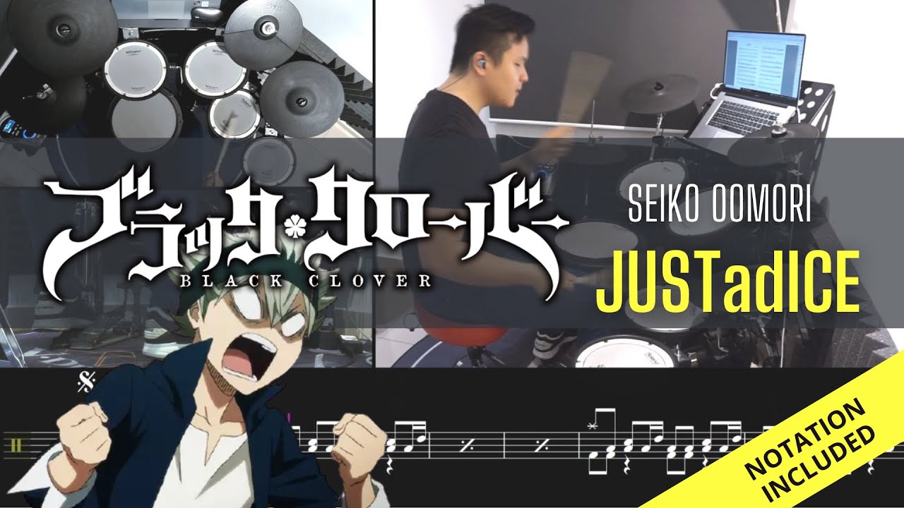 Black Clover OP 7 Full| Seiko Oomori| JUSTadICE| Drums Playthrough| Raymond  Goh - YouTube