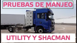 Pruebas de manejo y demostración de camiones Shacman y remolques Utility